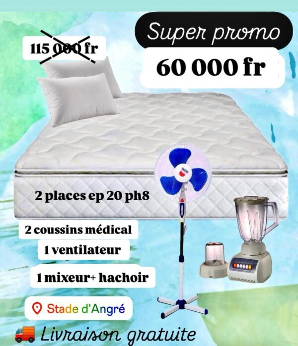 Super Promo – Matelas Médical PH8 + Cadeaux Exclusifs à 60 000 fr !